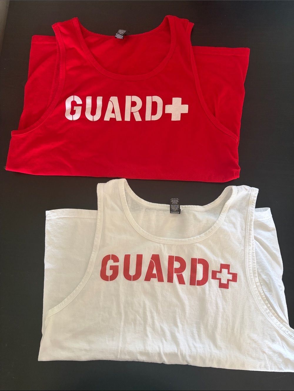 Men's Lifeguard Tank Tops - Red and White